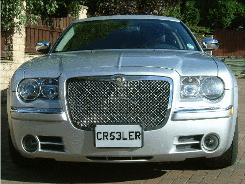Chauffeur stretched silver Chrysler C300 Baby Bentley limousine hire in Sheffield, Rotherham, Doncaster, Chesterfield, South Yorkshire