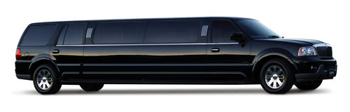 Chauffeur stretch black Lincoln Navigator limo hire in UK