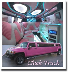Chauffeur stretched pink Hummer limo hire in Aberdeen, Scotland