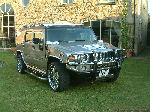 Chauffeur driven chrome Baby Hummer H2 hire in Sheffield, Rotherham, Doncaster, Chesterfield, South Yorkshire