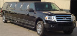 Chauffeur stretched black Jeep Expedition limousine hire in UK